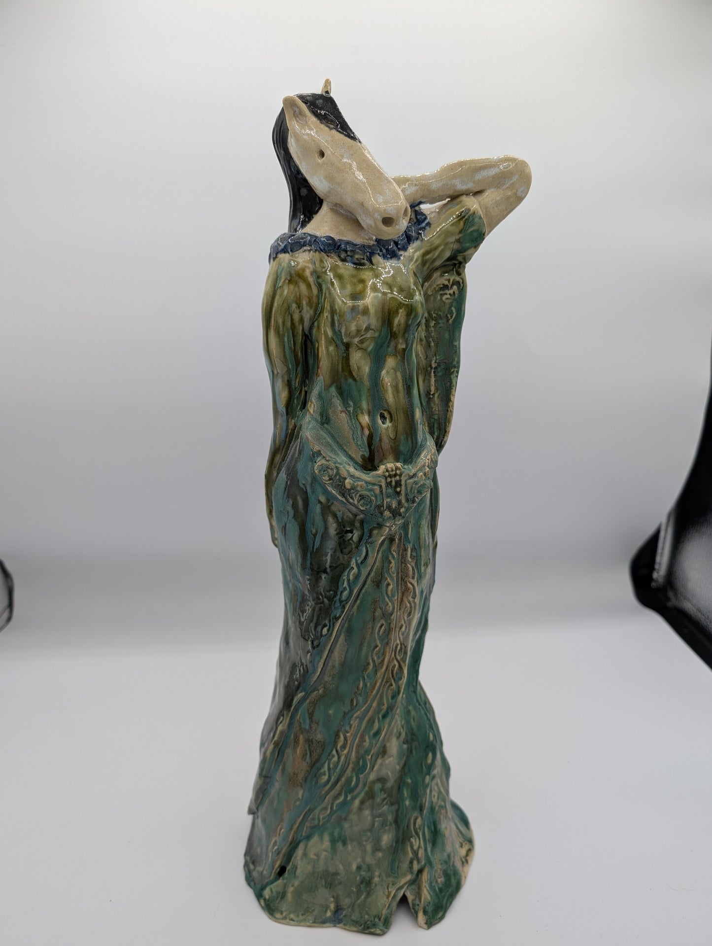 Green Dress by Lesley Katzen